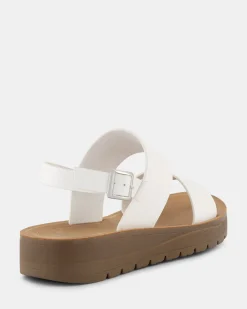 TAMSAN WHITE Strappy Sandals