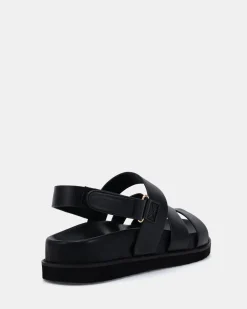 TARQUIN BLACK Flat Sandals