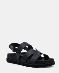 TARQUIN BLACK Flat Sandals