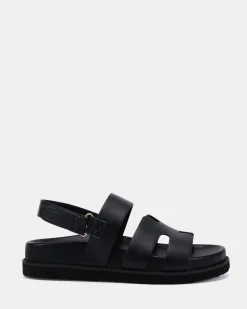 TARQUIN BLACK Flat Sandals