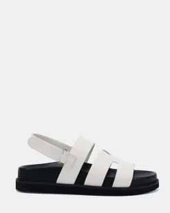 TARQUIN WHITE Flat Sandals