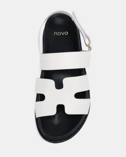 TARQUIN WHITE Flat Sandals
