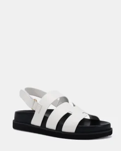 TARQUIN WHITE Flat Sandals
