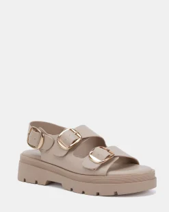 TARTY WHITE SAND Flat Sandals