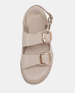 TARTY WHITE SAND Flat Sandals