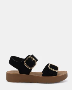 TAVOR BLACK Strappy Sandals