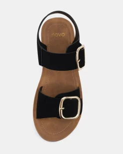 TAVOR BLACK Strappy Sandals