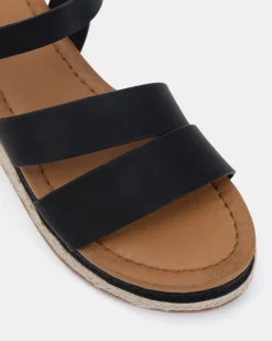 THEIA BLACK Flat Sandals