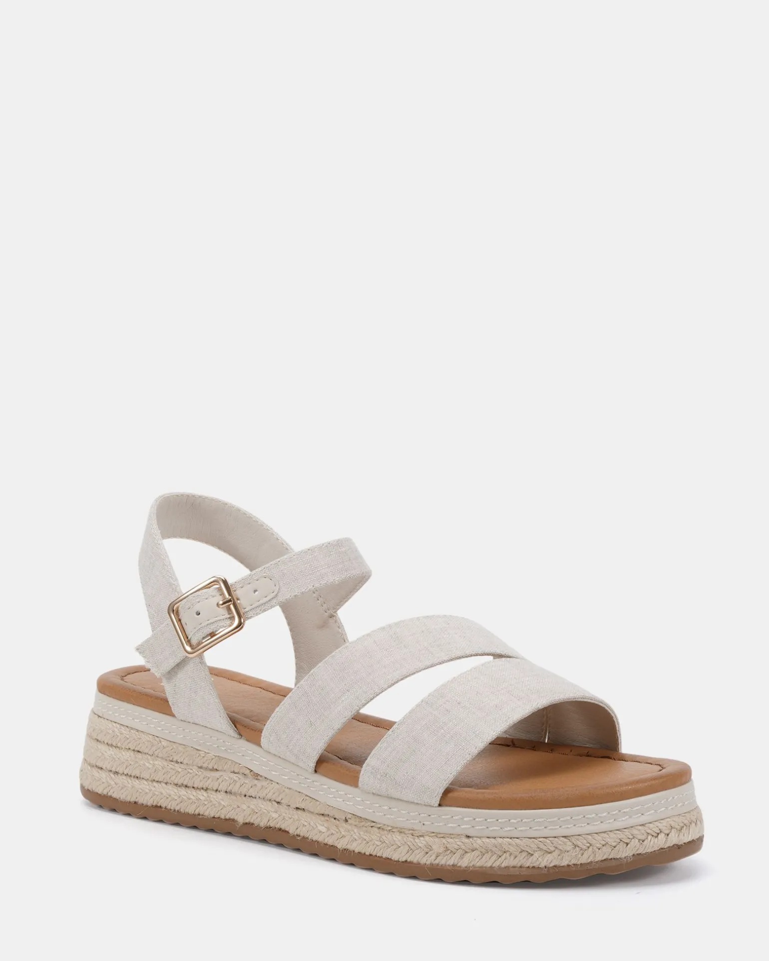 THEIA LINEN Flat Sandals