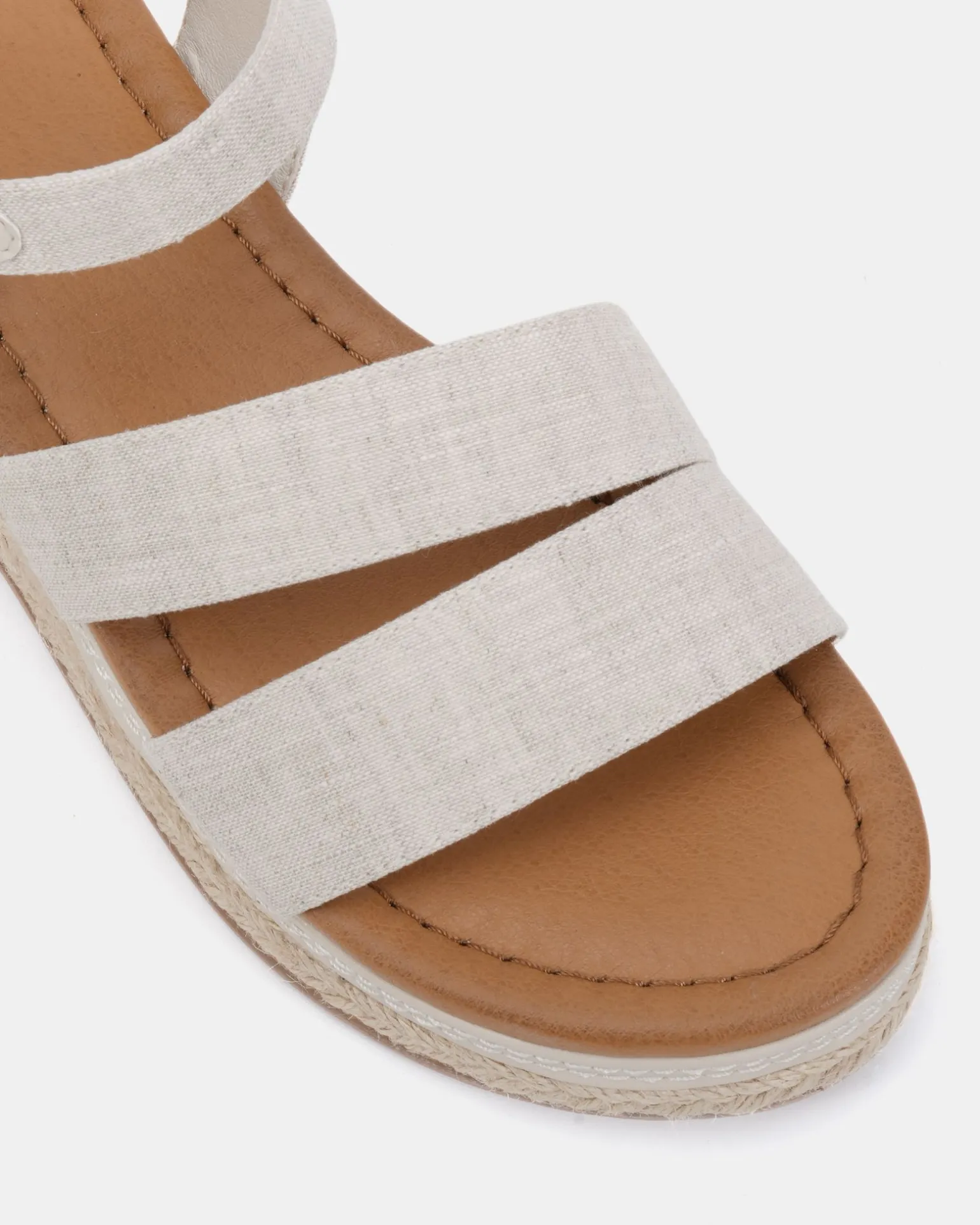 THEIA LINEN Flat Sandals