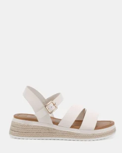 THEIA WHITE Flat Sandals