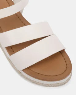 THEIA WHITE Flat Sandals