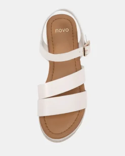 THEIA WHITE Flat Sandals