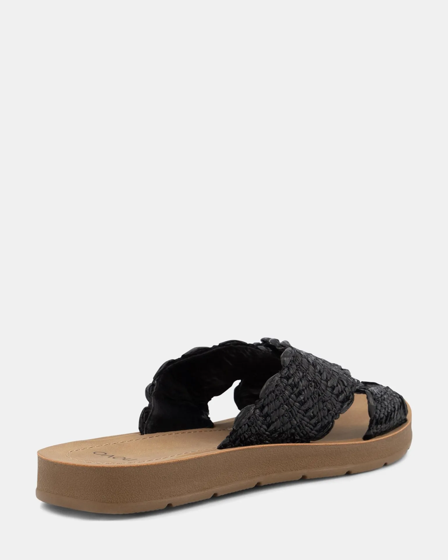 THIAGO BLACK RAFFIA Sandals