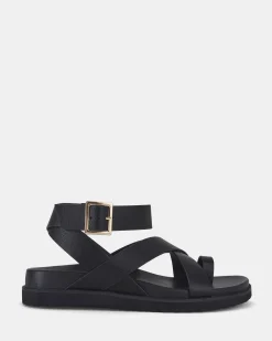 TILLIE BLACK Flat Sandals