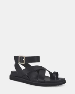 TILLIE BLACK Flat Sandals