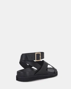 TILLIE BLACK Flat Sandals