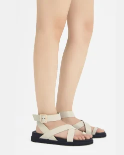 TILLIE CREAM Flat Sandals