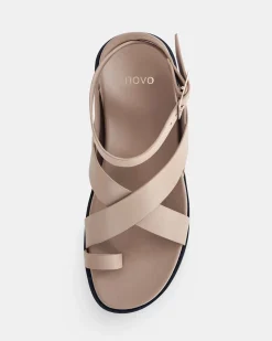 TILLIE Sand Strappy Sandals