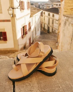 TILLIE Sand Strappy Sandals