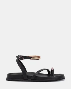TINKERBELL BLACK Flat Sandals
