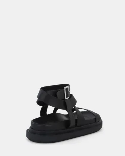 TITUS BLACK Strappy Sandals