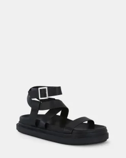 TITUS BLACK Strappy Sandals
