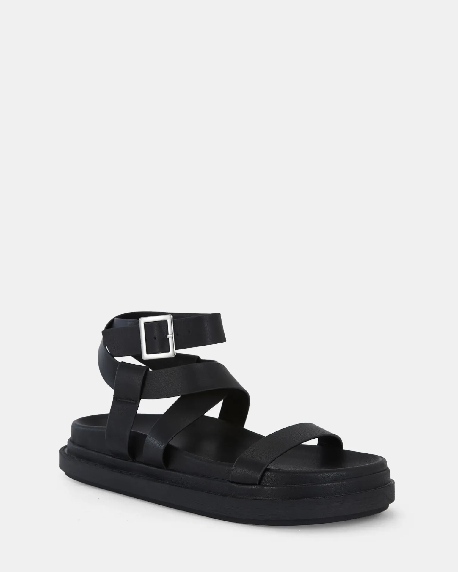 TITUS BLACK Strappy Sandals