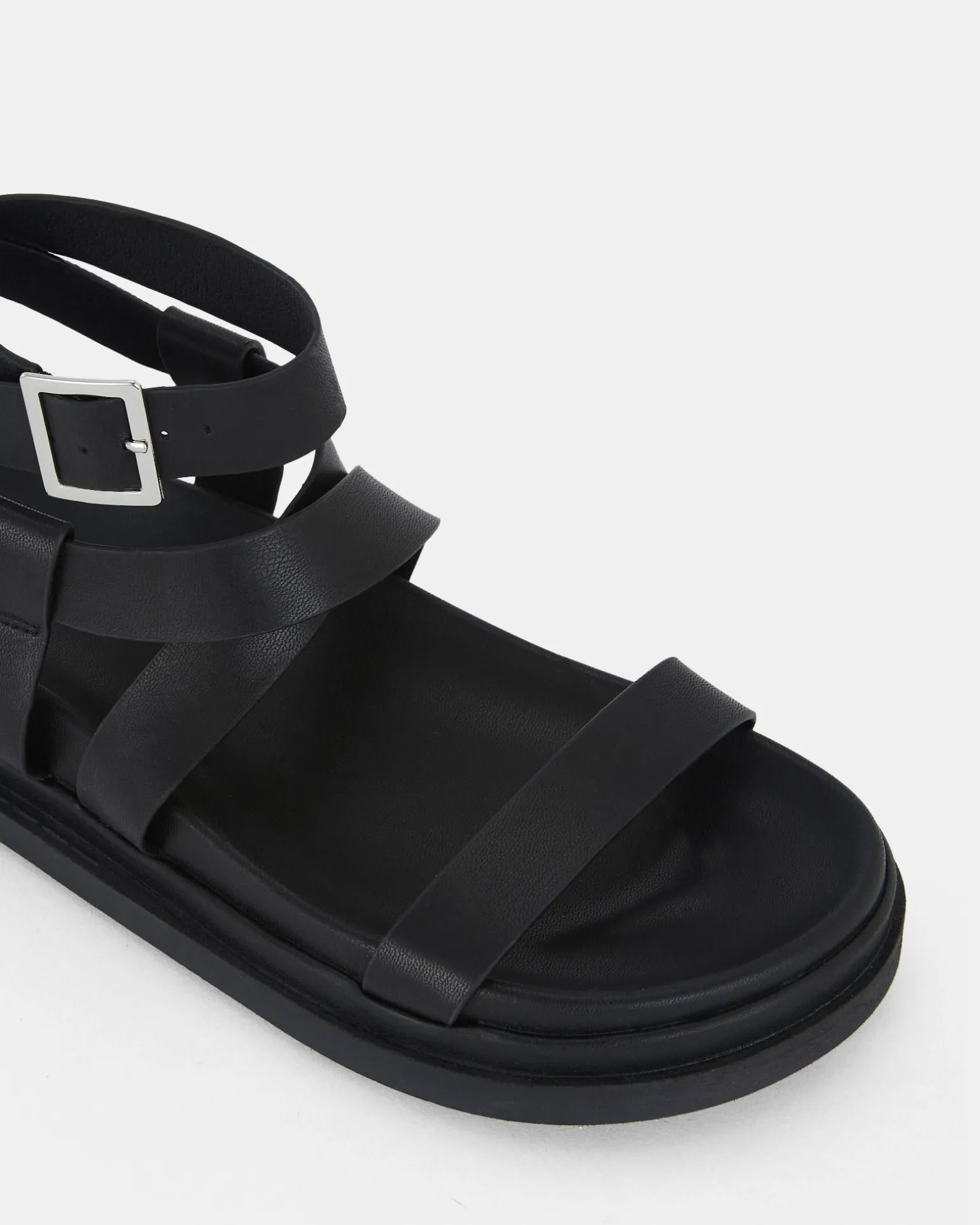 TITUS BLACK Strappy Sandals