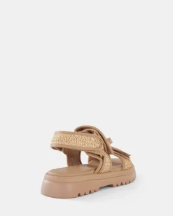 TOBIAS RAFFIA Strappy Sandals