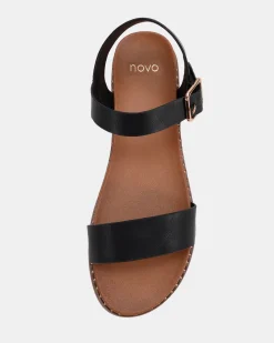 TRAINOR BLACK Strappy Sandals