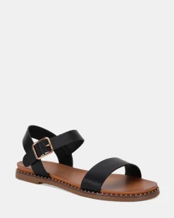 TRAINOR BLACK Strappy Sandals