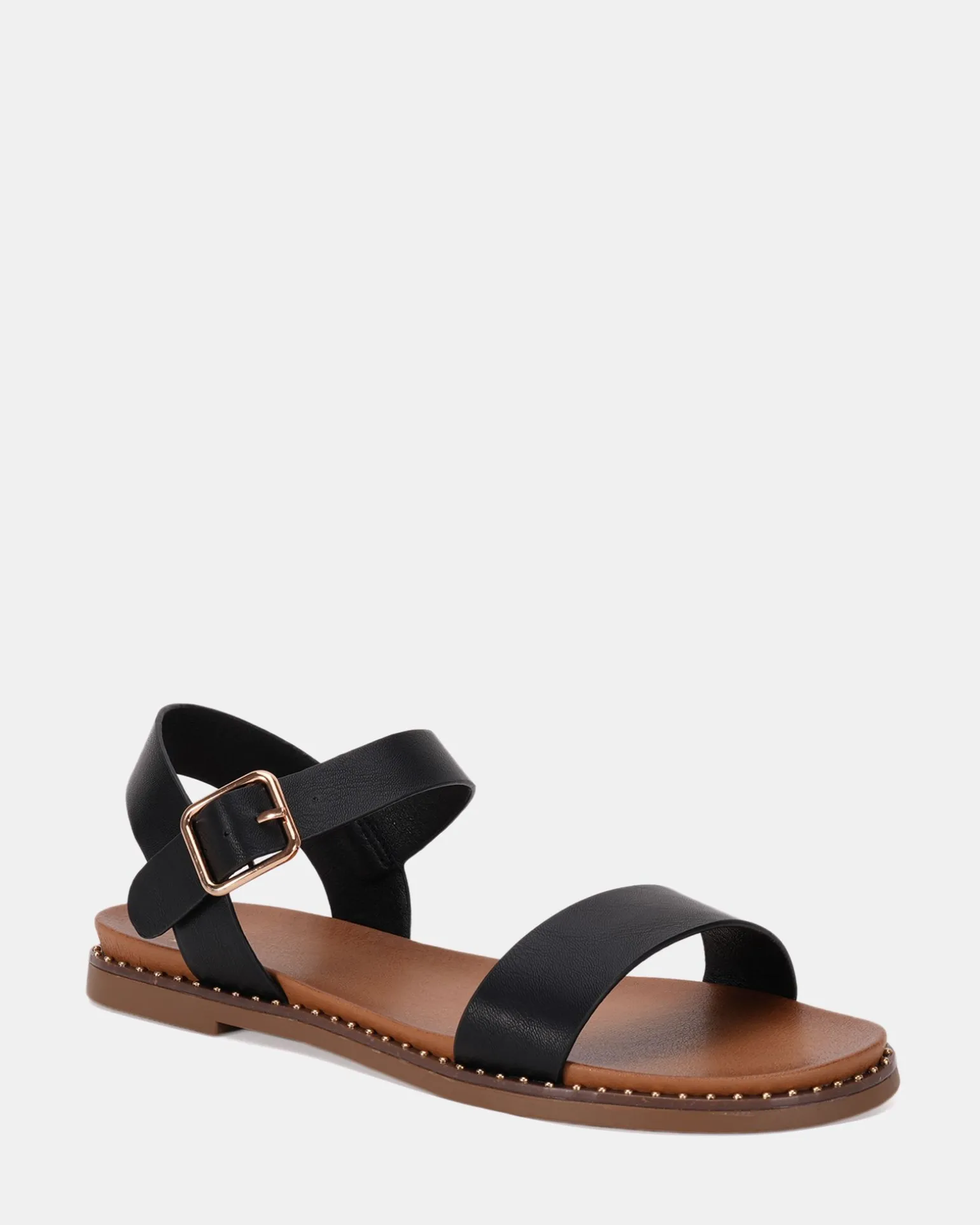 TRAINOR BLACK Strappy Sandals