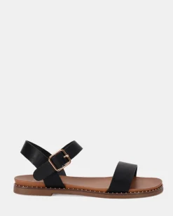 TRAINOR BLACK Strappy Sandals