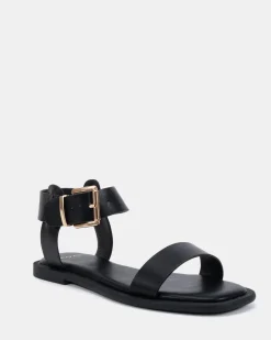 TRULEE BLACK Strappy Sandals