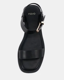 TRULEE BLACK Strappy Sandals