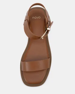 TRULEE CARAMEL Strappy Sandals