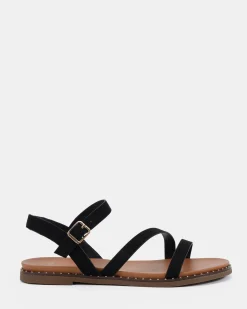 TZIVIA BLACK Strappy Sandals