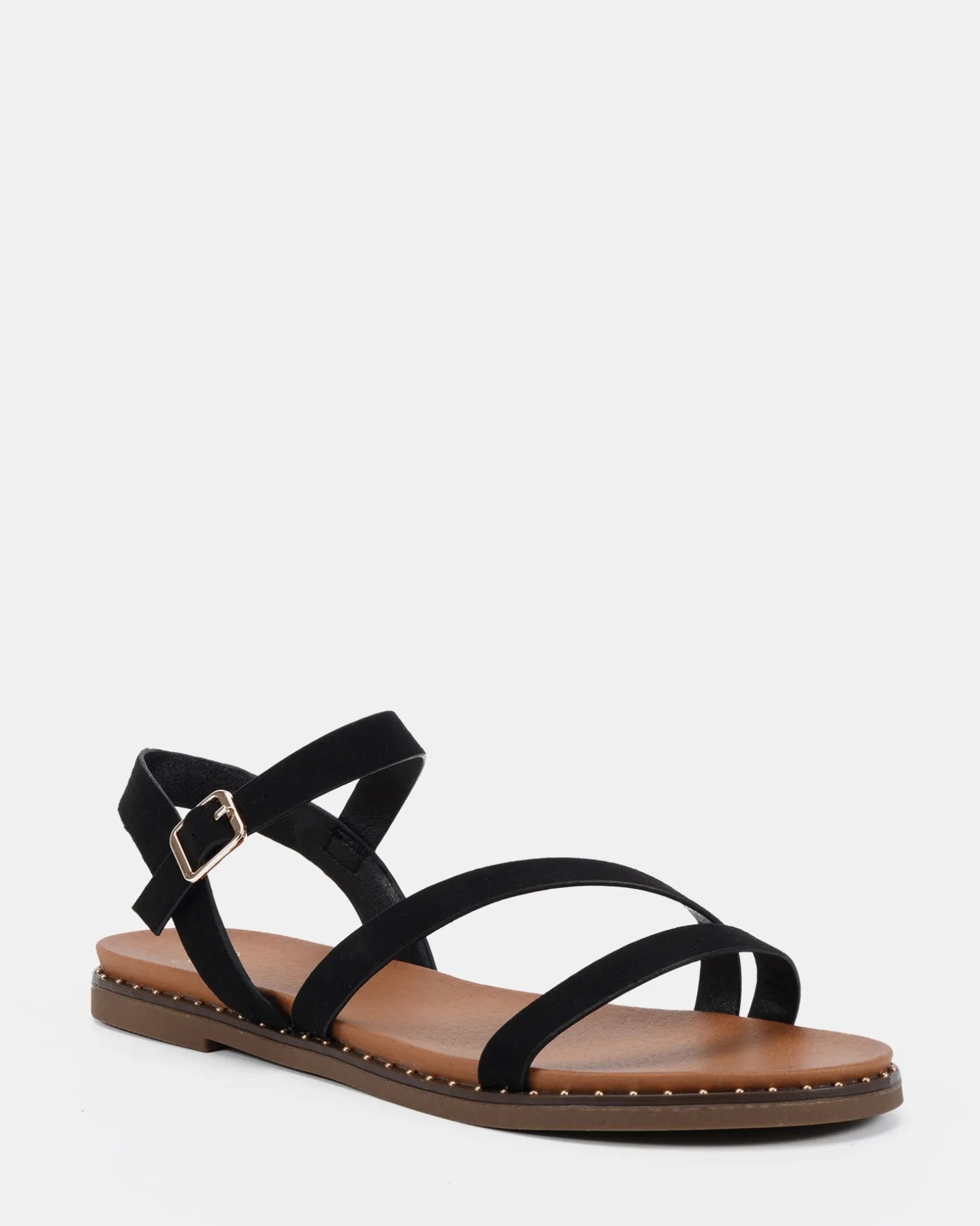 TZIVIA BLACK Strappy Sandals