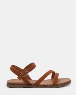 TZIVIA CARAMEL Strappy Sandals