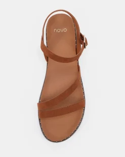 TZIVIA CARAMEL Strappy Sandals
