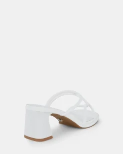 UBALDO WHITE Open Toe Heels