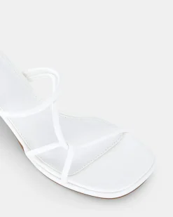 UBALDO WHITE Open Toe Heels