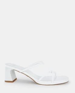 UBALDO WHITE Open Toe Heels