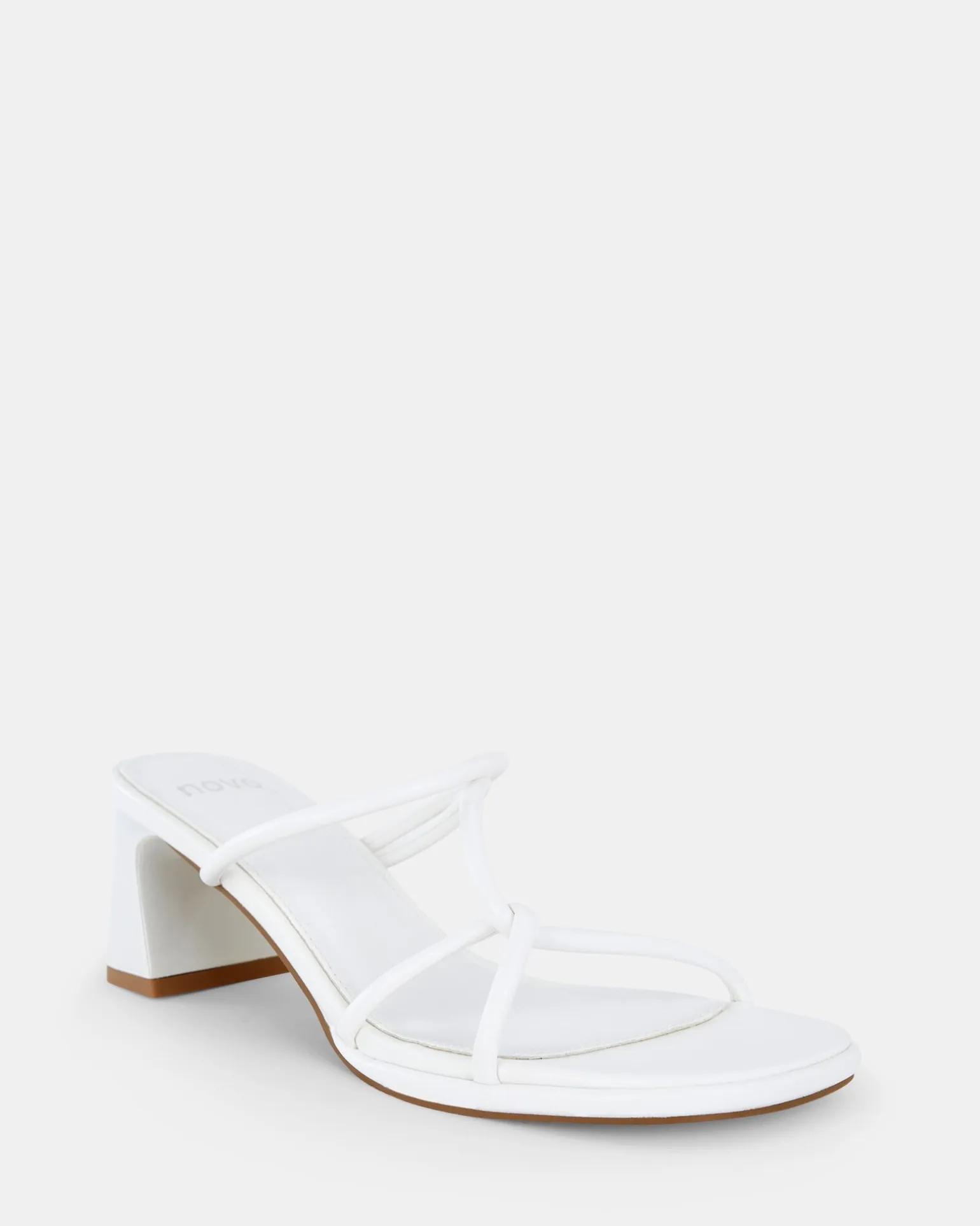 UBALDO WHITE Open Toe Heels
