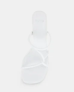 UBALDO WHITE Open Toe Heels