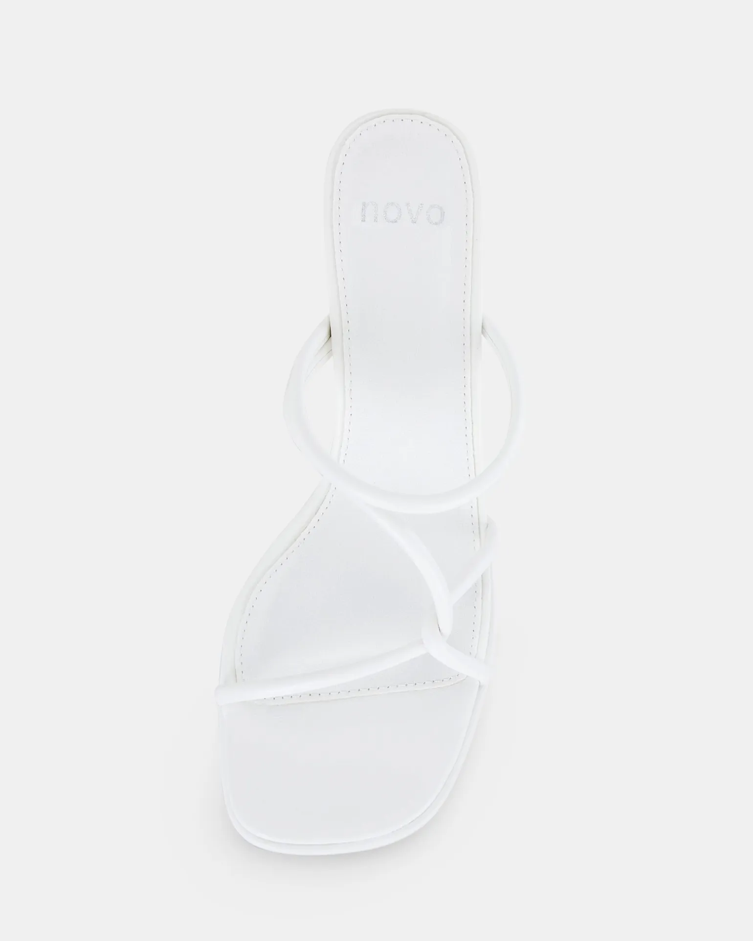 UBALDO WHITE Open Toe Heels