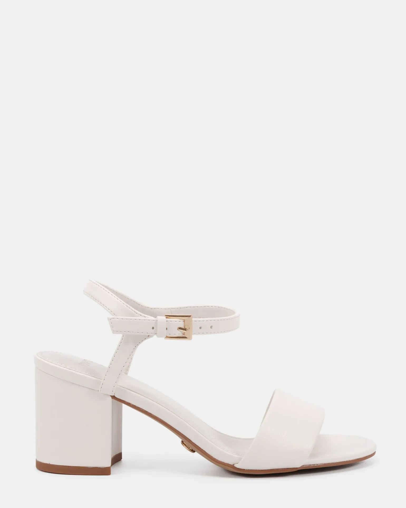 UDACIOUS White Smooth Low Heels