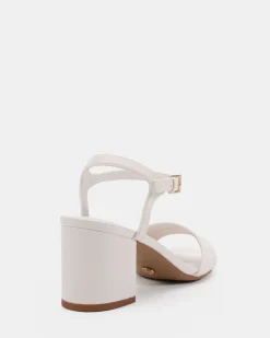 UDACIOUS White Smooth Low Heels