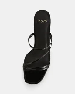 UDITA Black Patent Mules
